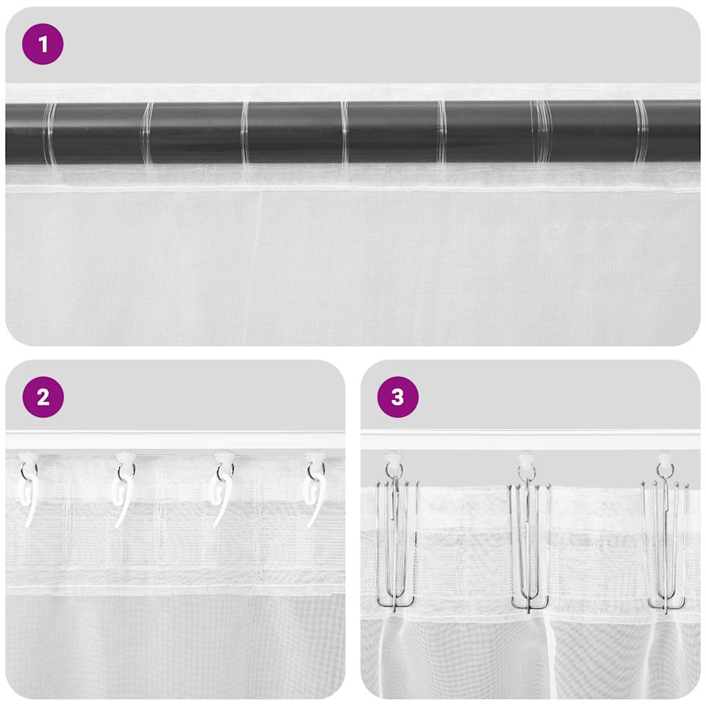 Voile Vorhänge mit Lasche 2 Stk. Apfelgrün