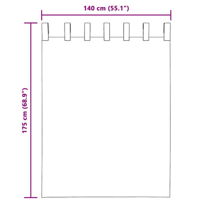 Voile Vorhänge mit Lasche 2 Stk. Apfelgrün