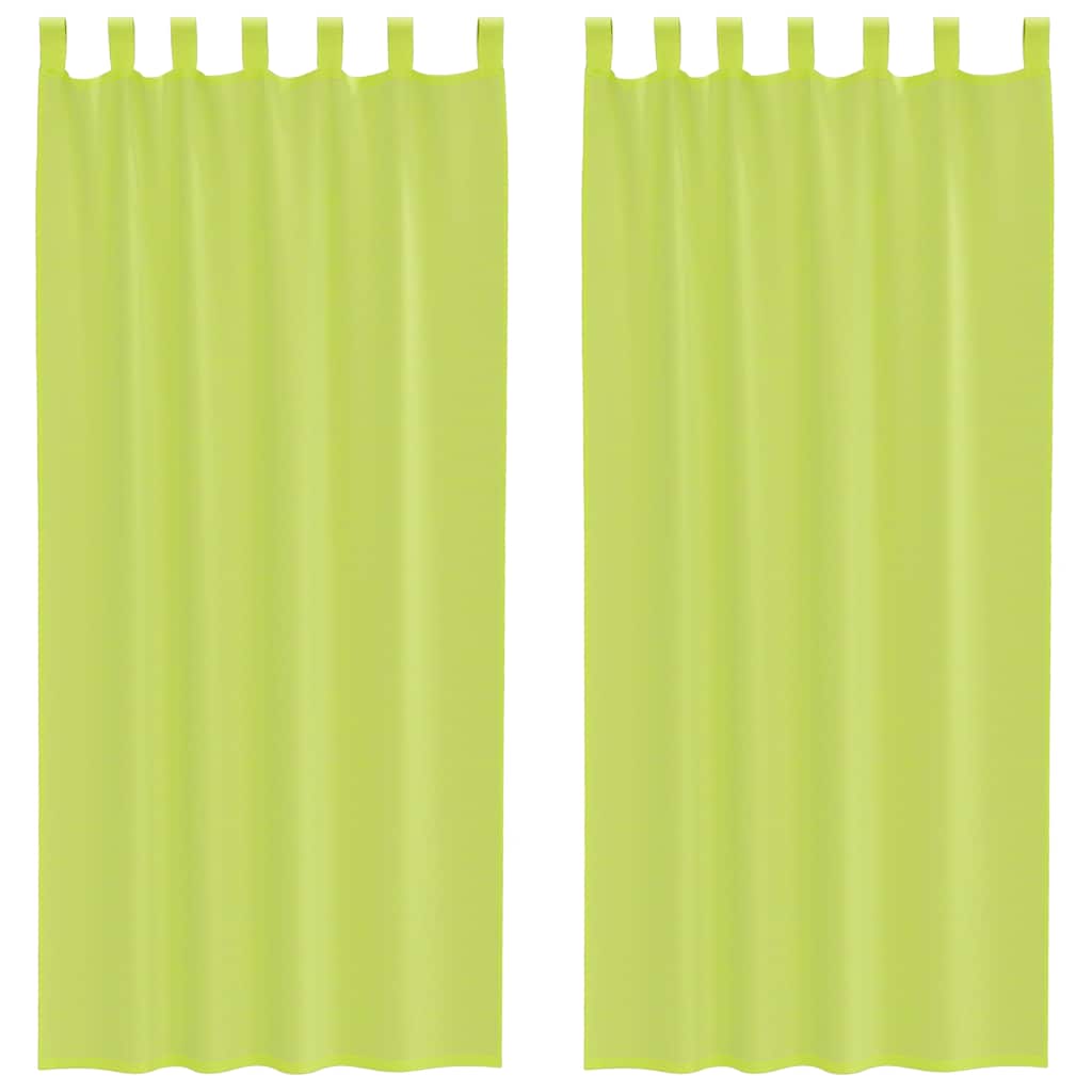 Voile Vorhänge mit Lasche 2 Stk. Apfelgrün