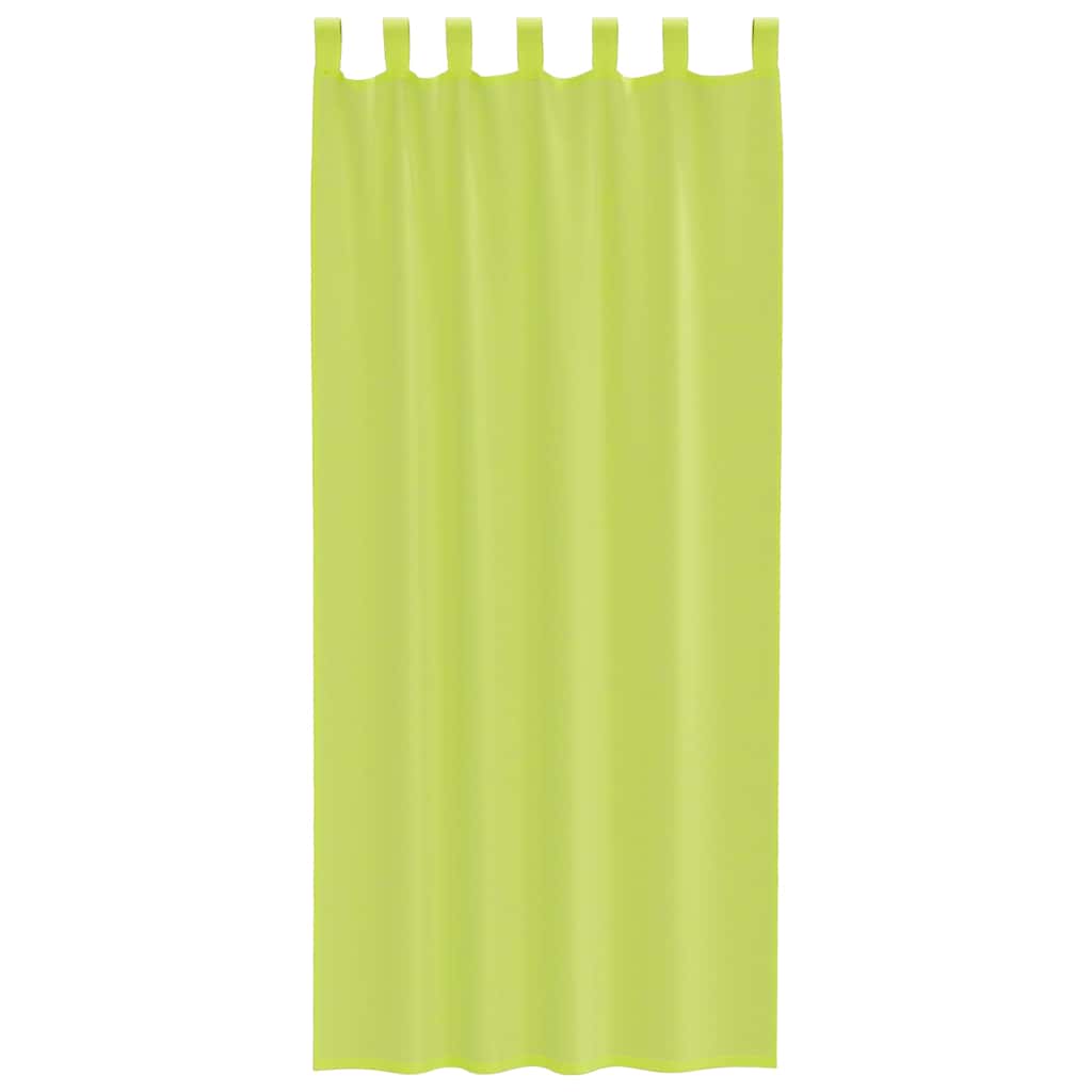 Voile Vorhänge mit Lasche 2 Stk. Apfelgrün