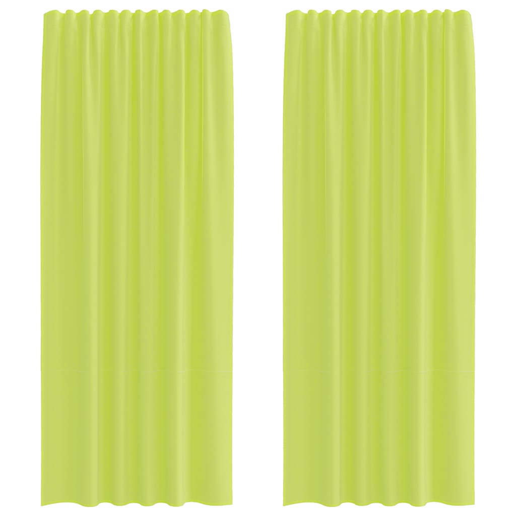 Voile Vorhänge mit Lasche 2 Stk. Apfelgrün