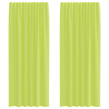 Voile Vorhänge mit Lasche 2 Stk. Apfelgrün