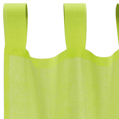 Voile Vorhänge mit Lasche 2 Stk. Apfelgrün