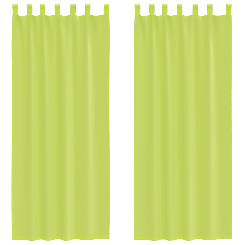 Voile Vorhänge mit Lasche 2 Stk. Apfelgrün