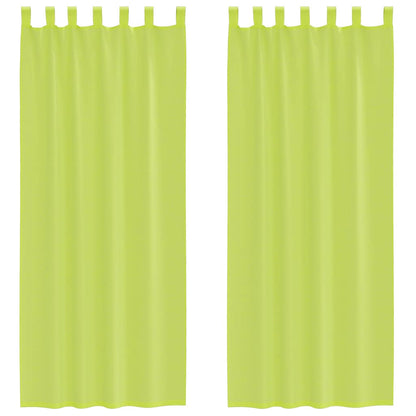 Voile Vorhänge mit Lasche 2 Stk. Apfelgrün