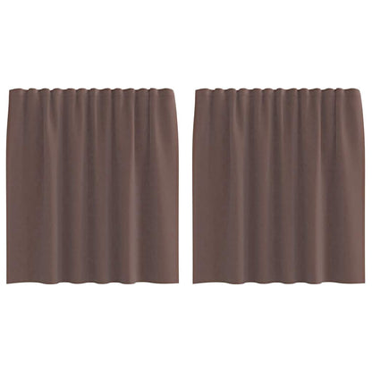 Voile Vorhänge mit Lasche 2 Stk. Braun