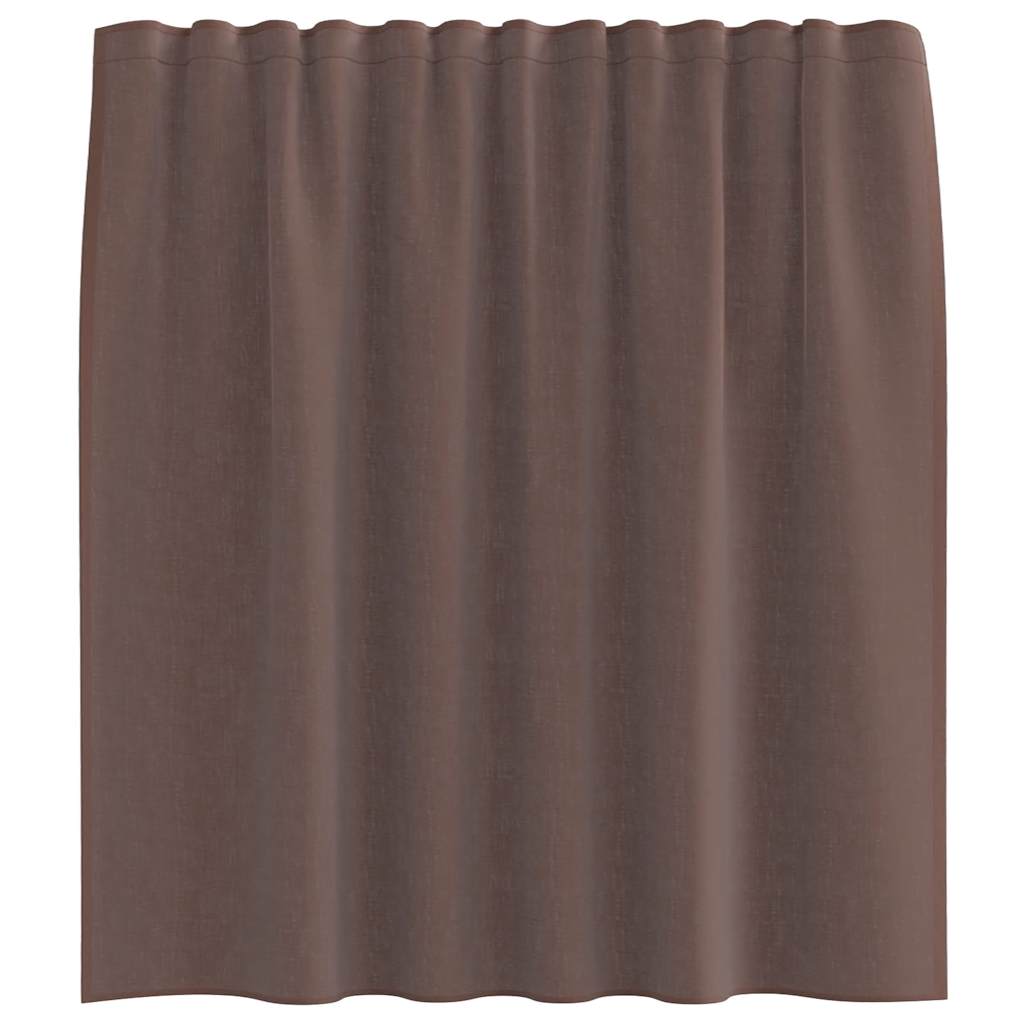 Voile Vorhänge mit Lasche 2 Stk. Braun