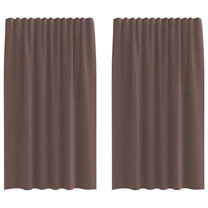 Voile Vorhänge mit Lasche 2 Stk. Braun