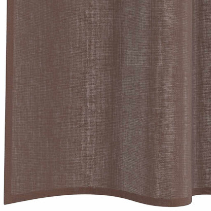 Voile Vorhänge mit Lasche 2 Stk. Braun