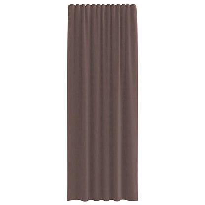 Voile Vorhänge mit Lasche 2 Stk. Braun
