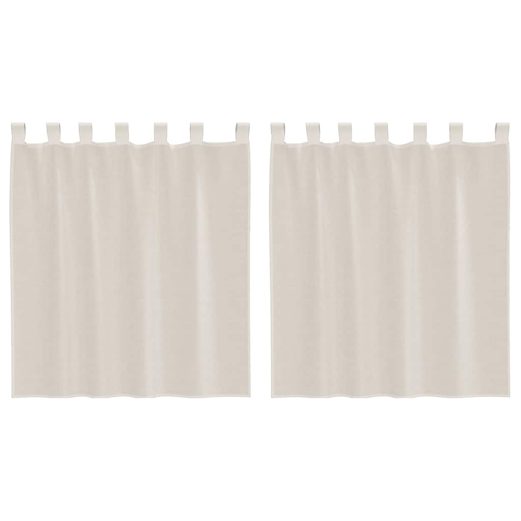 Voile Vorhänge mit Lasche 2 Stk. Creme