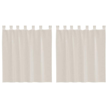 Voile Vorhänge mit Lasche 2 Stk. Creme