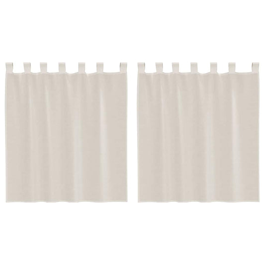 Voile Vorhänge mit Lasche 2 Stk. Creme