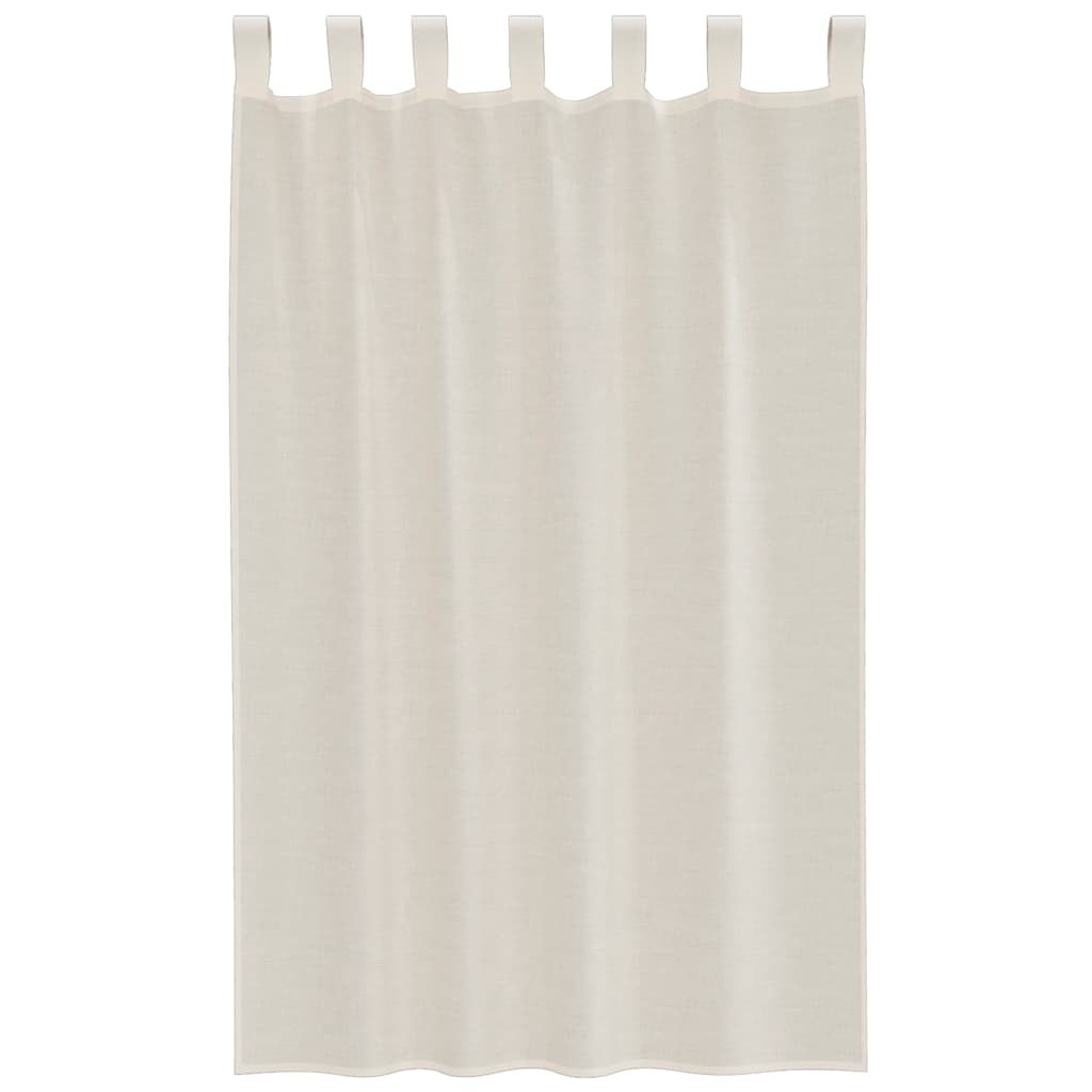 Voile Vorhänge mit Lasche 2 Stk. Creme