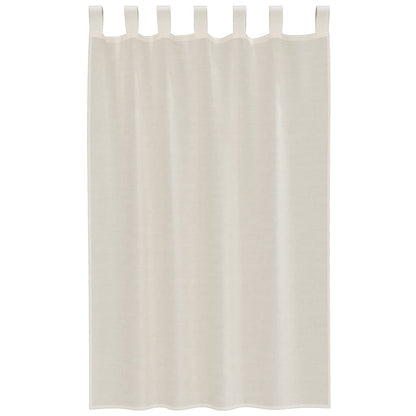 Voile Vorhänge mit Lasche 2 Stk. Creme