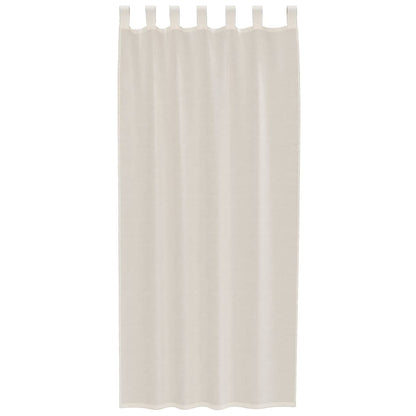 Voile Vorhänge mit Lasche 2 Stk. Creme