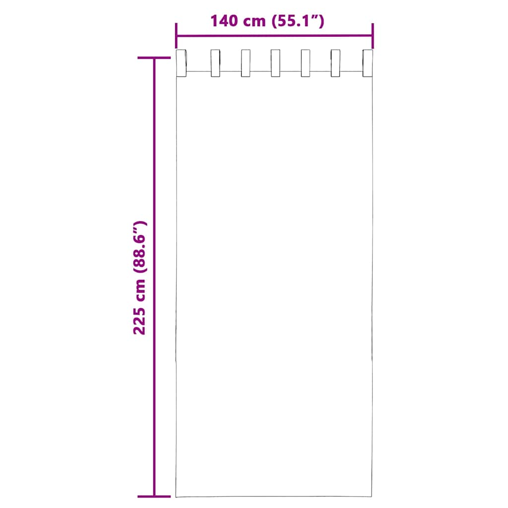 Voile Vorhänge mit Lasche 2 Stk. Creme