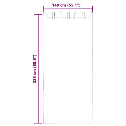 Voile Vorhänge mit Lasche 2 Stk. Creme