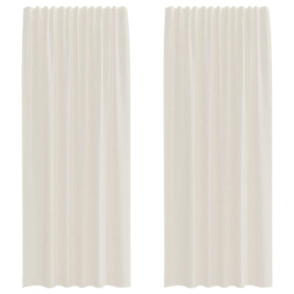 Voile Vorhänge mit Lasche 2 Stk. Creme