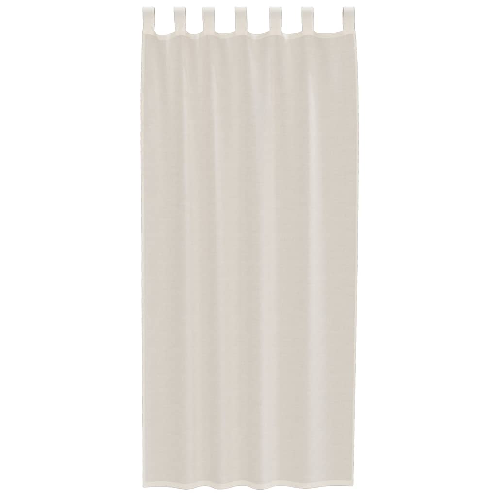 Voile Vorhänge mit Lasche 2 Stk. Creme