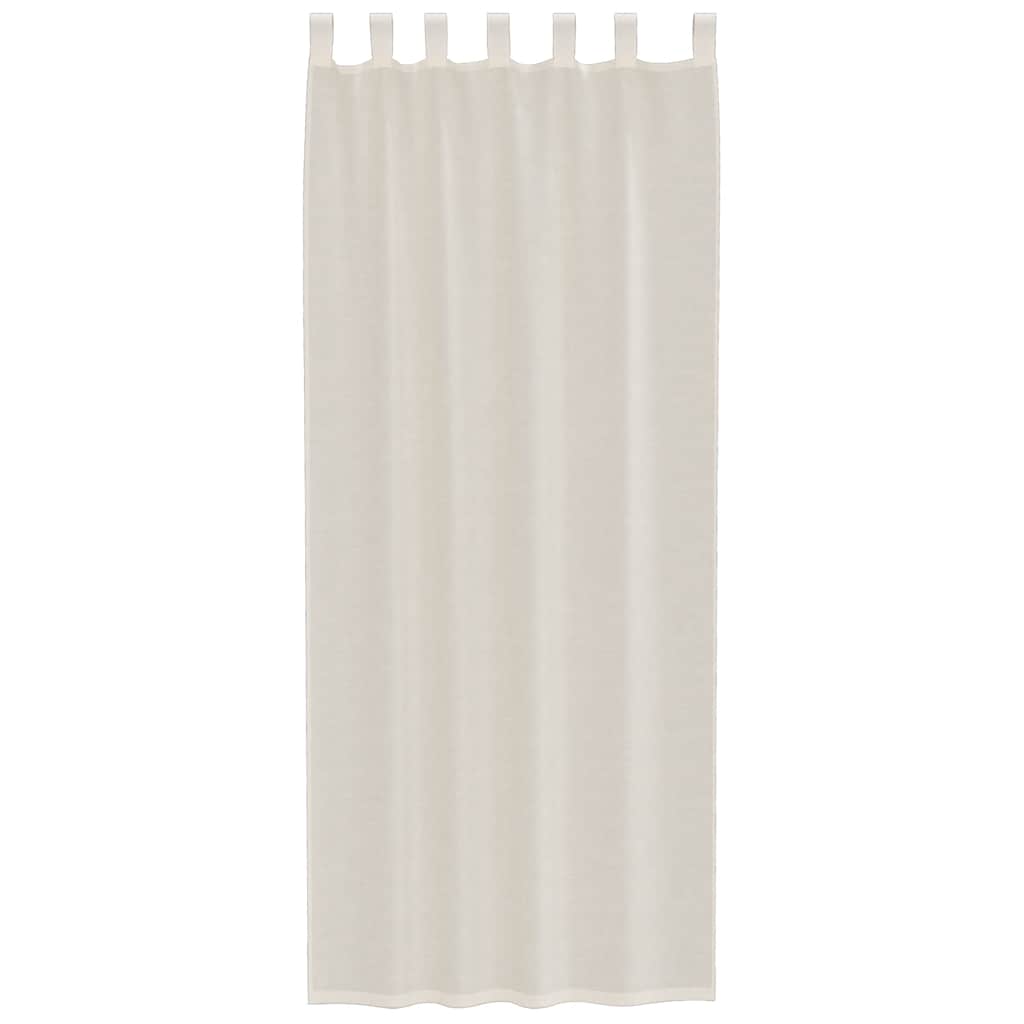 Voile Vorhänge mit Lasche 2 Stk. Creme