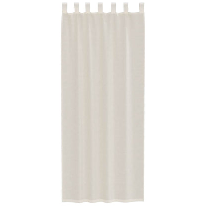 Voile Vorhänge mit Lasche 2 Stk. Creme