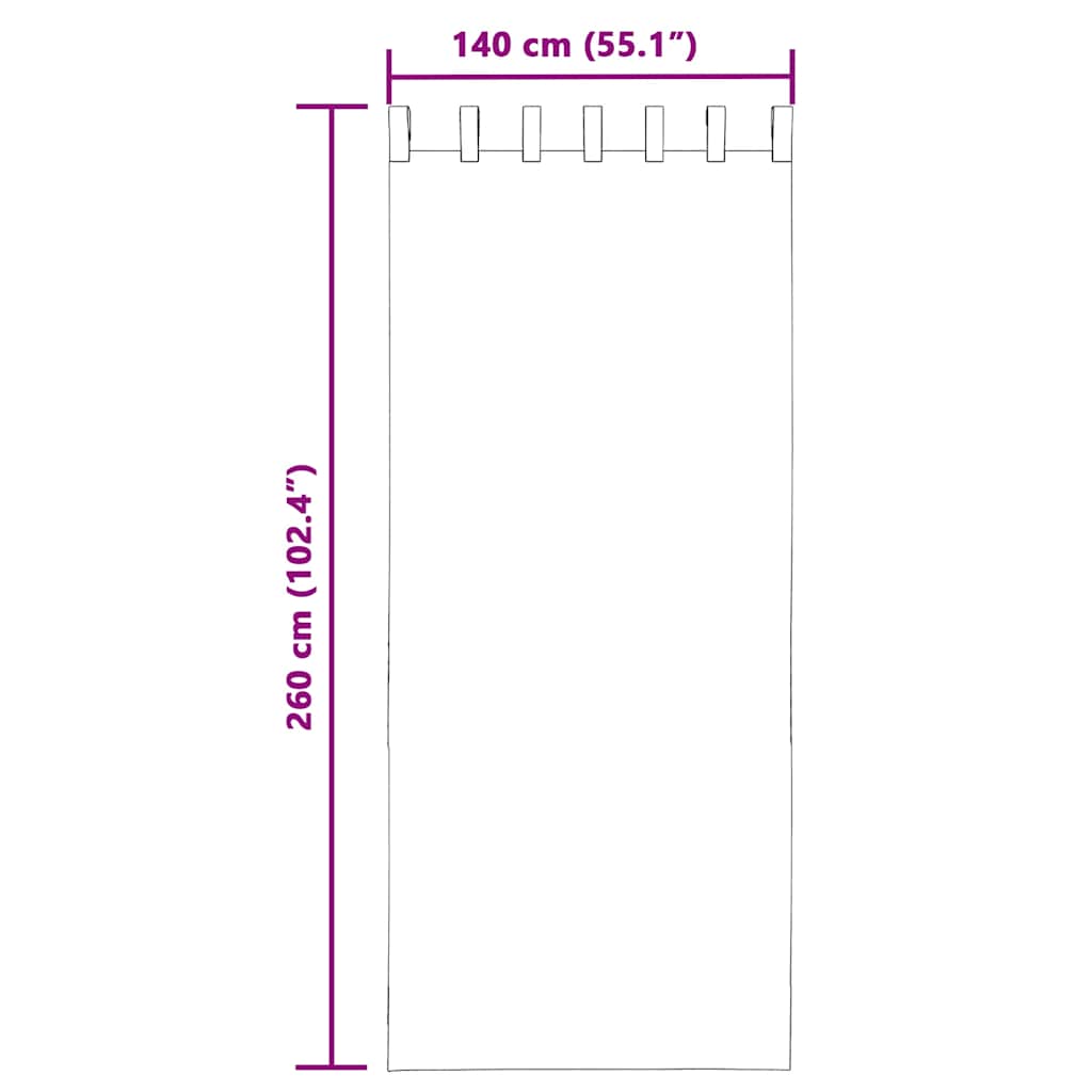 Voile Vorhänge mit Lasche 2 Stk. Creme