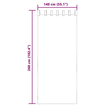 Voile Vorhänge mit Lasche 2 Stk. Creme