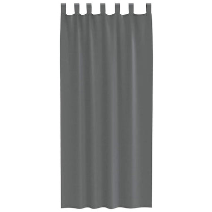Voile Vorhänge mit Schlaufen 2 Stk. Dunkelgrau 140x245 cm