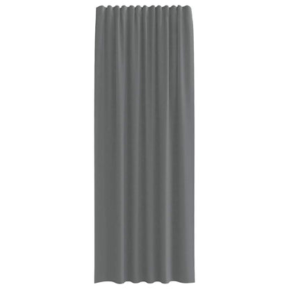 Voile Vorhänge mit Schlaufen 2 Stk. Dunkelgrau 140x260 cm