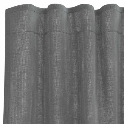 Voile Vorhänge mit Schlaufen 2 Stk. Dunkelgrau 140x260 cm