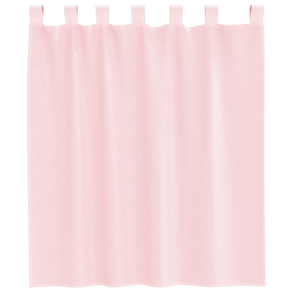 Voile Vorhänge mit Schlaufen 2 Stk. Hellrosa 140x140 cm