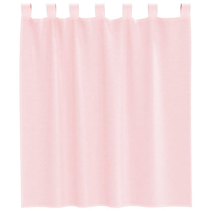 Voile Vorhänge mit Schlaufen 2 Stk. Hellrosa 140x140 cm