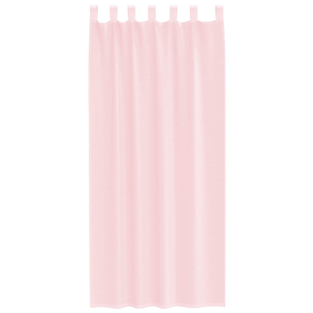 Voile Vorhänge mit Schlaufen 2 Stk. Hellrosa 140x225 cm