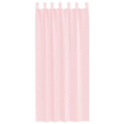 Voile Vorhänge mit Schlaufen 2 Stk. Hellrosa 140x225 cm