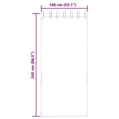 Voile Vorhänge mit Schlaufen 2 Stk. Hellrosa 140x245 cm
