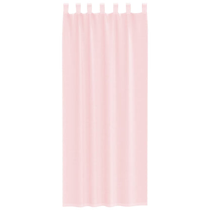 Voile Vorhänge mit Schlaufen 2 Stk. Hellrosa 140x260 cm