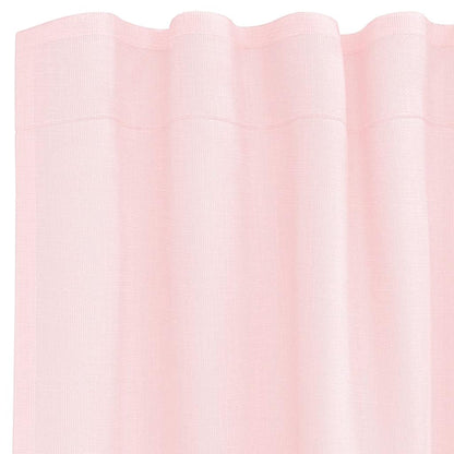 Voile Vorhänge mit Schlaufen 2 Stk. Hellrosa 140x260 cm