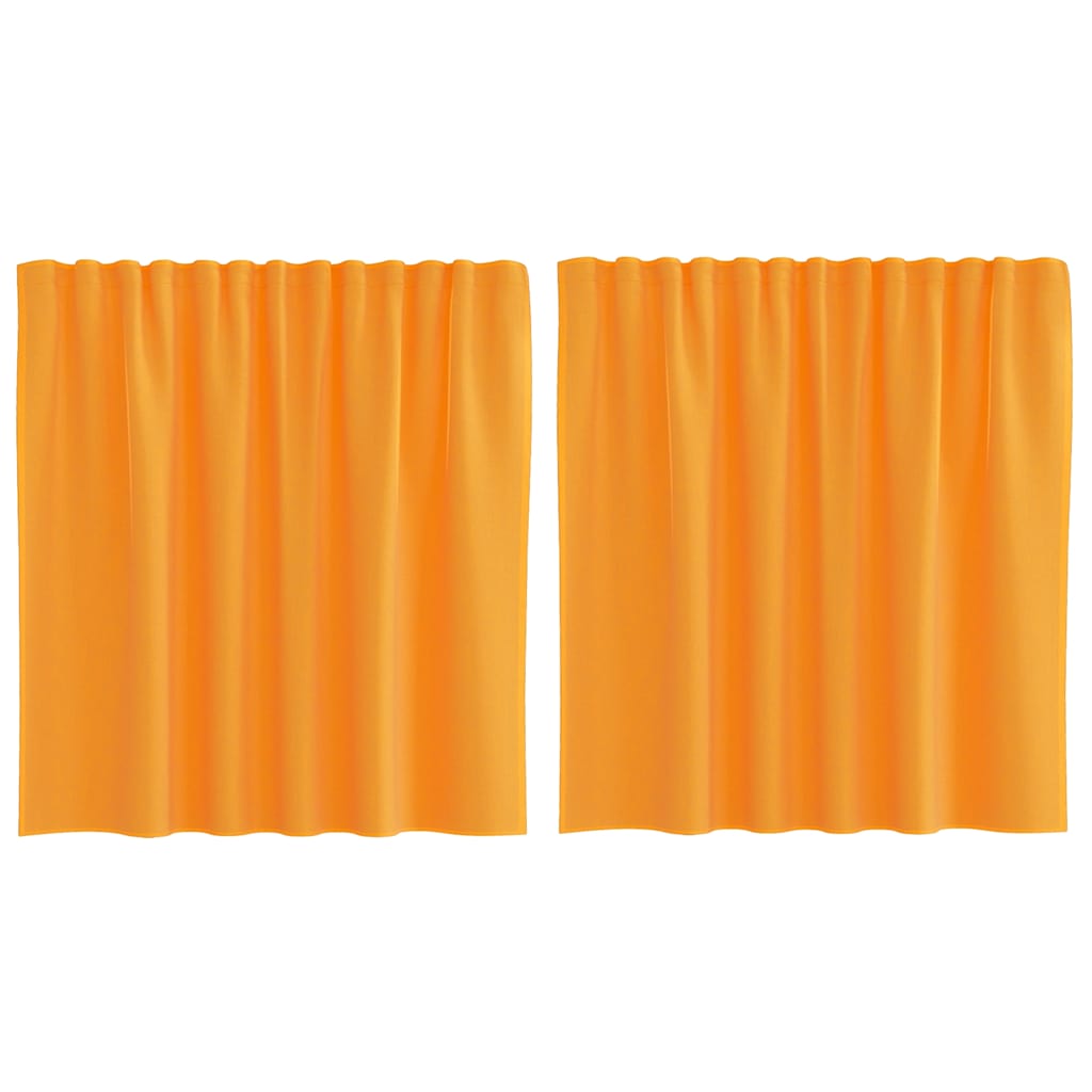 Voile Vorhänge mit Schlaufen 2 Stk. Orange 140x140 cm