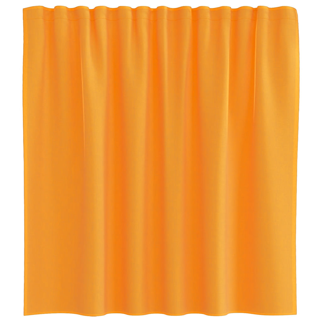 Voile Vorhänge mit Schlaufen 2 Stk. Orange 140x140 cm