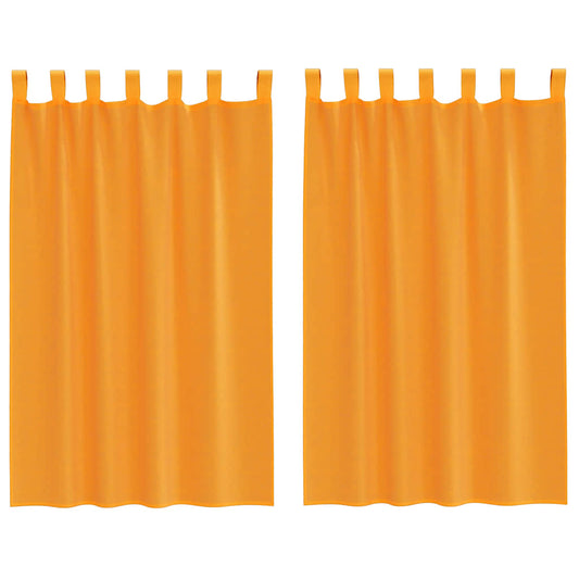Voile Vorhänge mit Schlaufen 2 Stk. Orange 140x175 cm