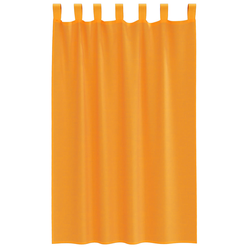 Voile Vorhänge mit Schlaufen 2 Stk. Orange 140x175 cm