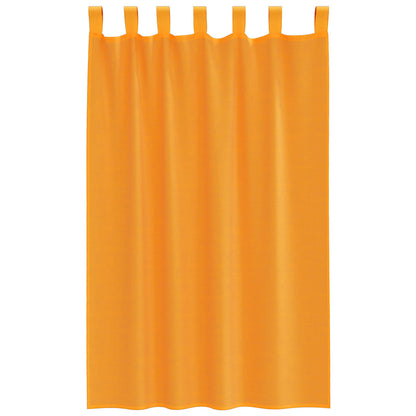 Voile Vorhänge mit Schlaufen 2 Stk. Orange 140x175 cm