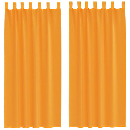 Voile Vorhänge mit Schlaufen 2 Stk. Orange 140x225 cm