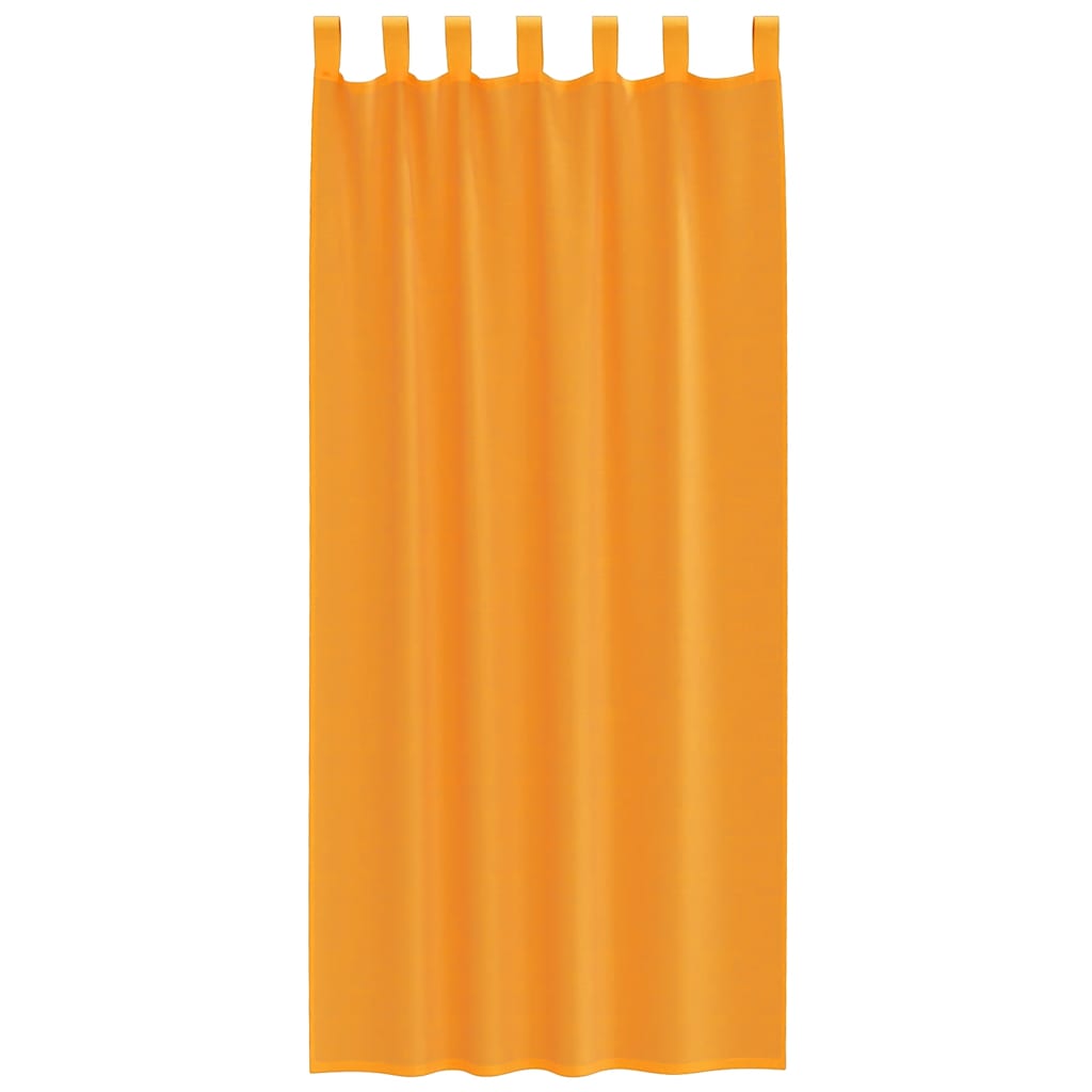 Voile Vorhänge mit Schlaufen 2 Stk. Orange 140x225 cm