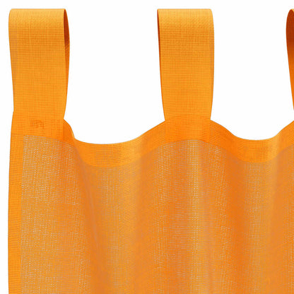 Voile Vorhänge mit Schlaufen 2 Stk. Orange 140x225 cm
