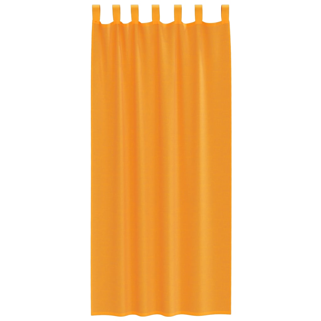 Voile Vorhänge mit Schlaufen 2 Stk. Orange 140x245 cm