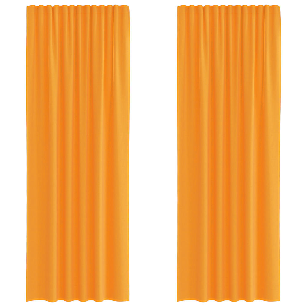 Voile Vorhänge mit Schlaufen 2 Stk. Orange 140x260 cm