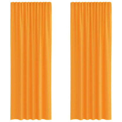 Voile Vorhänge mit Schlaufen 2 Stk. Orange 140x260 cm