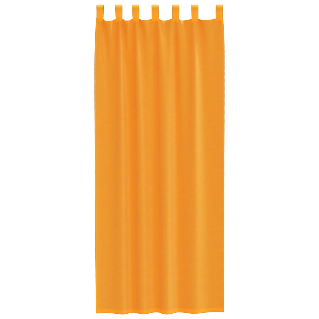 Voile Vorhänge mit Schlaufen 2 Stk. Orange 140x260 cm